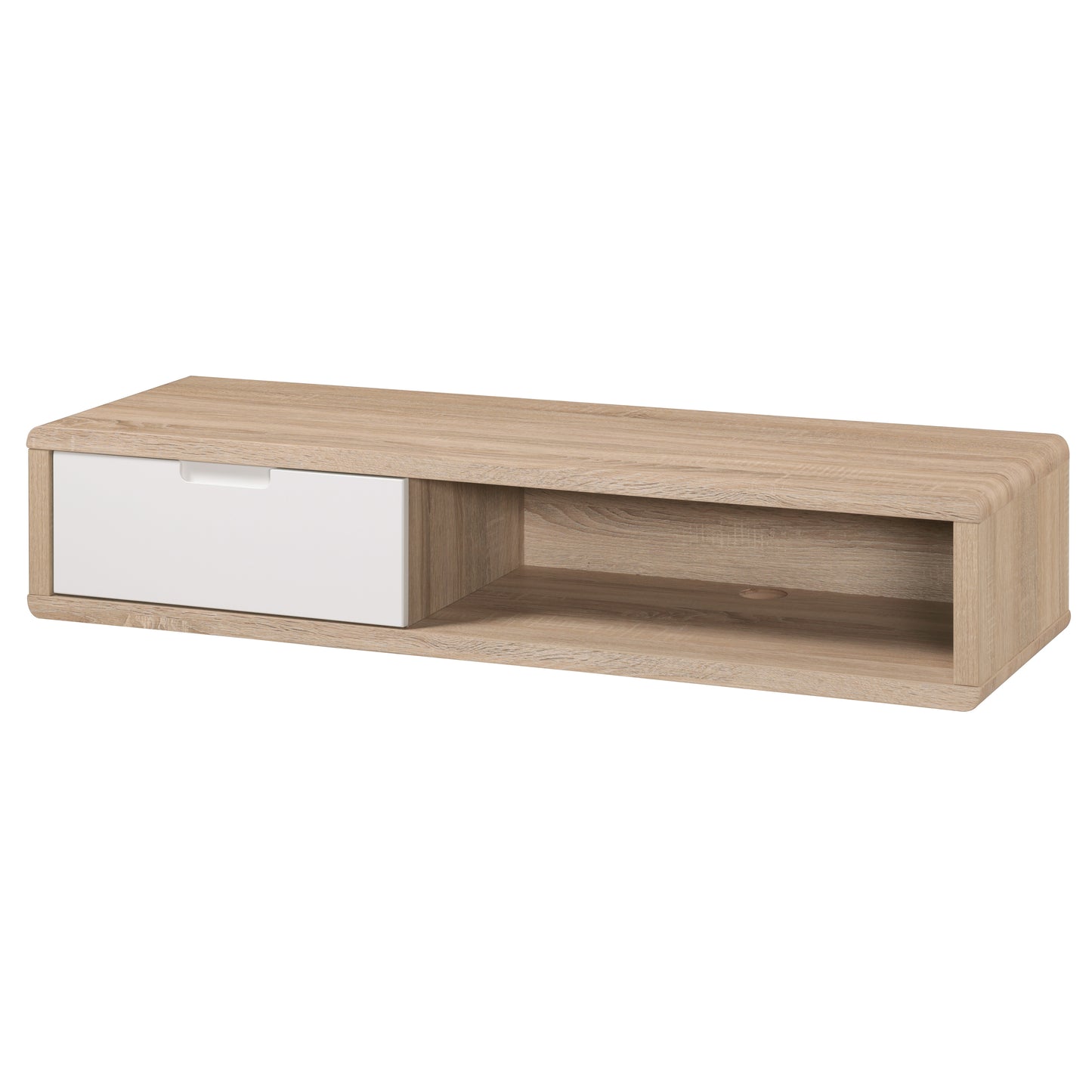 Tauris Hover Entertainment Center, TV Stand, Entertainment Unit 1200mm Wall Mount Unit Light Oak