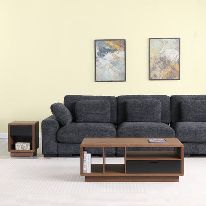 Tauris HOVERCTDO Coffee Table – Dark Oak with Painted Black Drawer