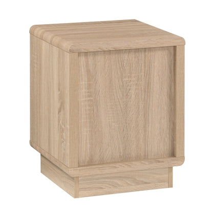 Tauris HOVERETLO Side Table – Light Oak with White Painted Drawer