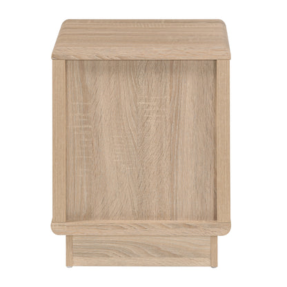 Tauris HOVERETLO Side Table – Light Oak with White Painted Drawer