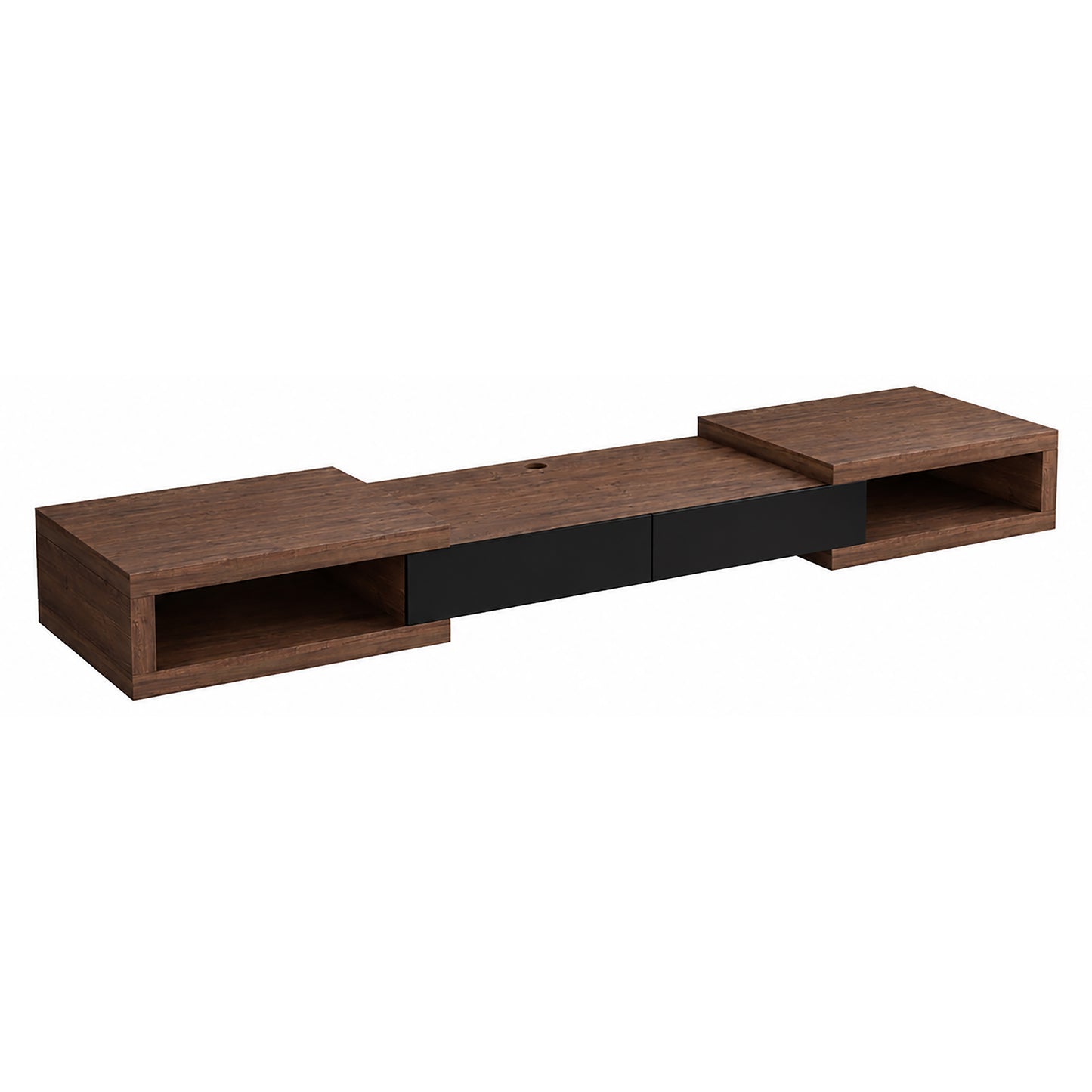 Tauris Slide Entertainment Center, TV Cabinet, Entertainment Unit 2500mm Expandable Low Line Dark Oak