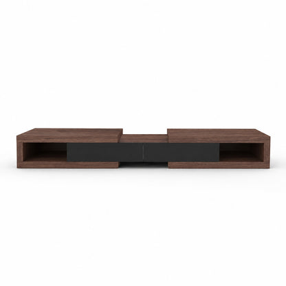 Tauris Slide Entertainment Center, TV Cabinet, Entertainment Unit 2500mm Expandable Low Line Dark Oak