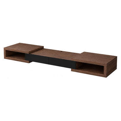 Tauris Slide Entertainment Center, TV Cabinet, Entertainment Unit 2500mm Expandable Low Line Dark Oak