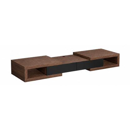 Tauris Slide Entertainment Center, TV Cabinet, Entertainment Unit 2500mm Expandable Low Line Dark Oak