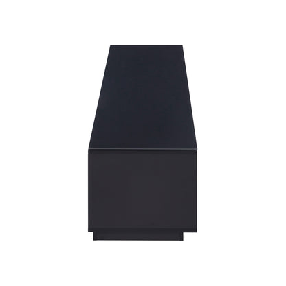 Tauris Suave Low Line TV Unit 2200mm , Sound Bar Shelf, Tempered Glass Top, Black