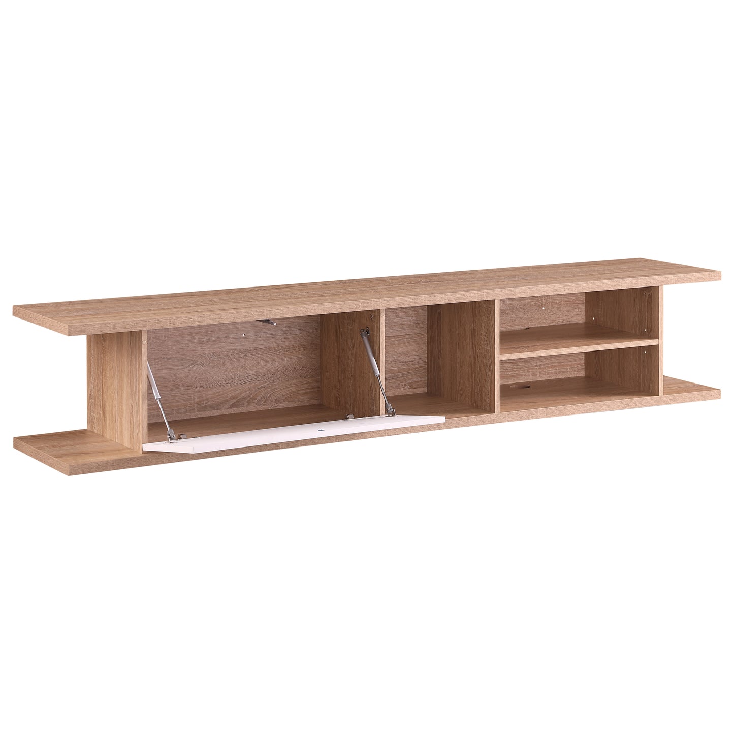 Tauris Auldrin 2000 Floating Entertainment Unit, Hovering Wall Mount Cabinet Oak