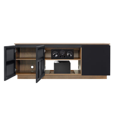 Tauris Hollywood Entertainment Center, TV Stand, Entertainment Unit 1800mm Subwoofer Storage Dark Oak