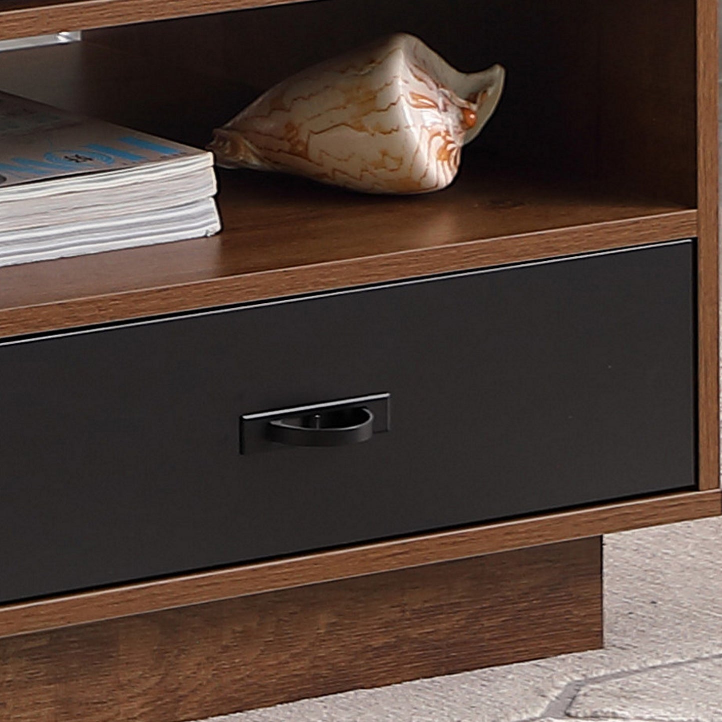 Tauris Hollywood Coffee Tables 1100mm Two Drawers, Two Storage Shelves, Dark Oak