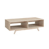 Tauris Metro Coffee Tables 1200mm Two Open Shelves, Solid Rubber Wood Legs, Oak