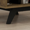 Tauris Metro End Table 450mm One Open Shelf, Solid Rubber Wood Legs, Dark Oak