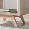 Tauris Metro End Table 450mm One Open Shelf, Solid Rubber Wood Legs, Oak