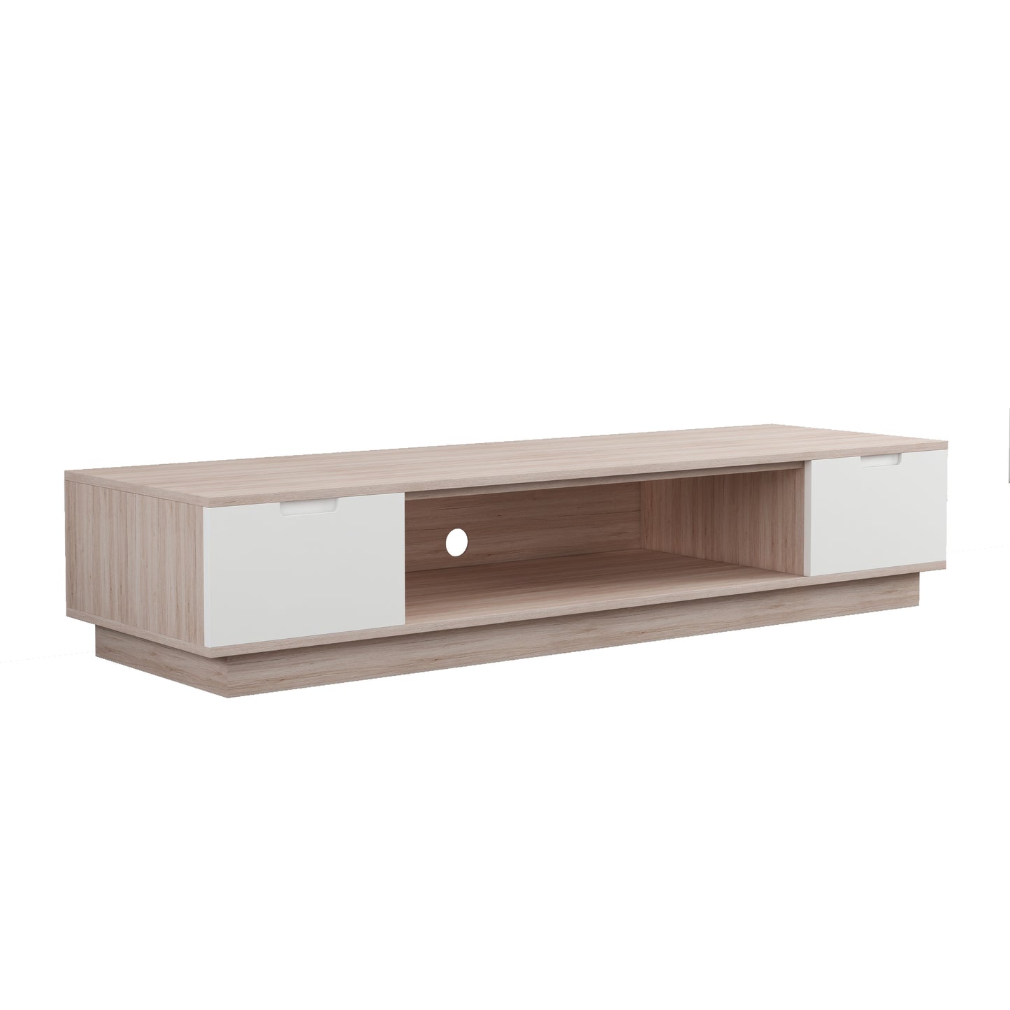 Tauris Rio Entertainment Center, TV Cabinet, Entertainment Unit 1800mm Low Line, Sound Bar Shelf, Oak