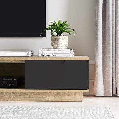 Tauris Rio Entertainment Center, TV Cabinet, Entertainment Unit 1800mm Low Line, Sound Bar Shelf, Oak