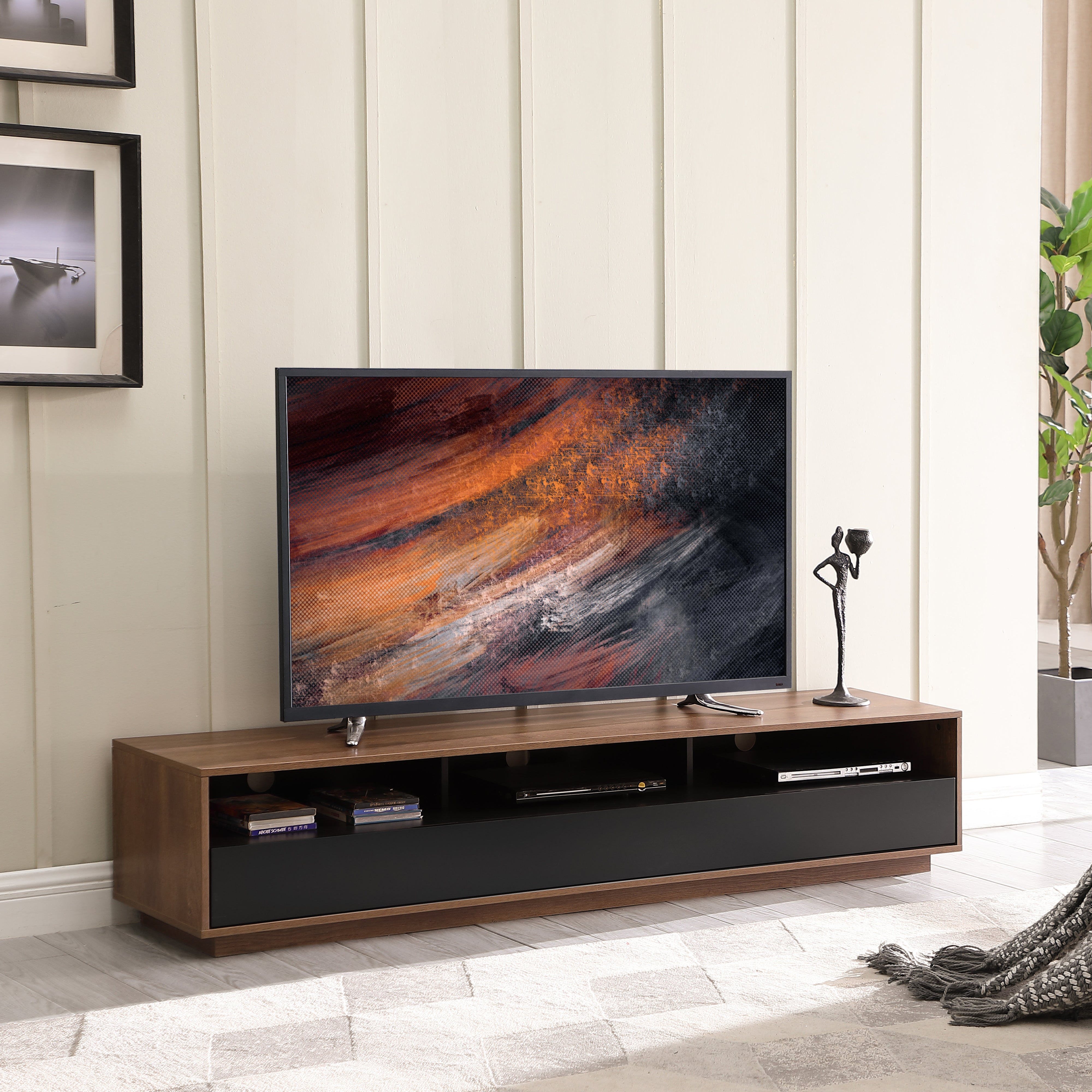 Black lowline on sale entertainment unit