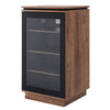 Tauris Titan Media Storage Cabinets & Racks, Hi Fi Cabinet 1000mm Two Adjustable Shelves, Glass Door Tempered Glass, Dark Oak