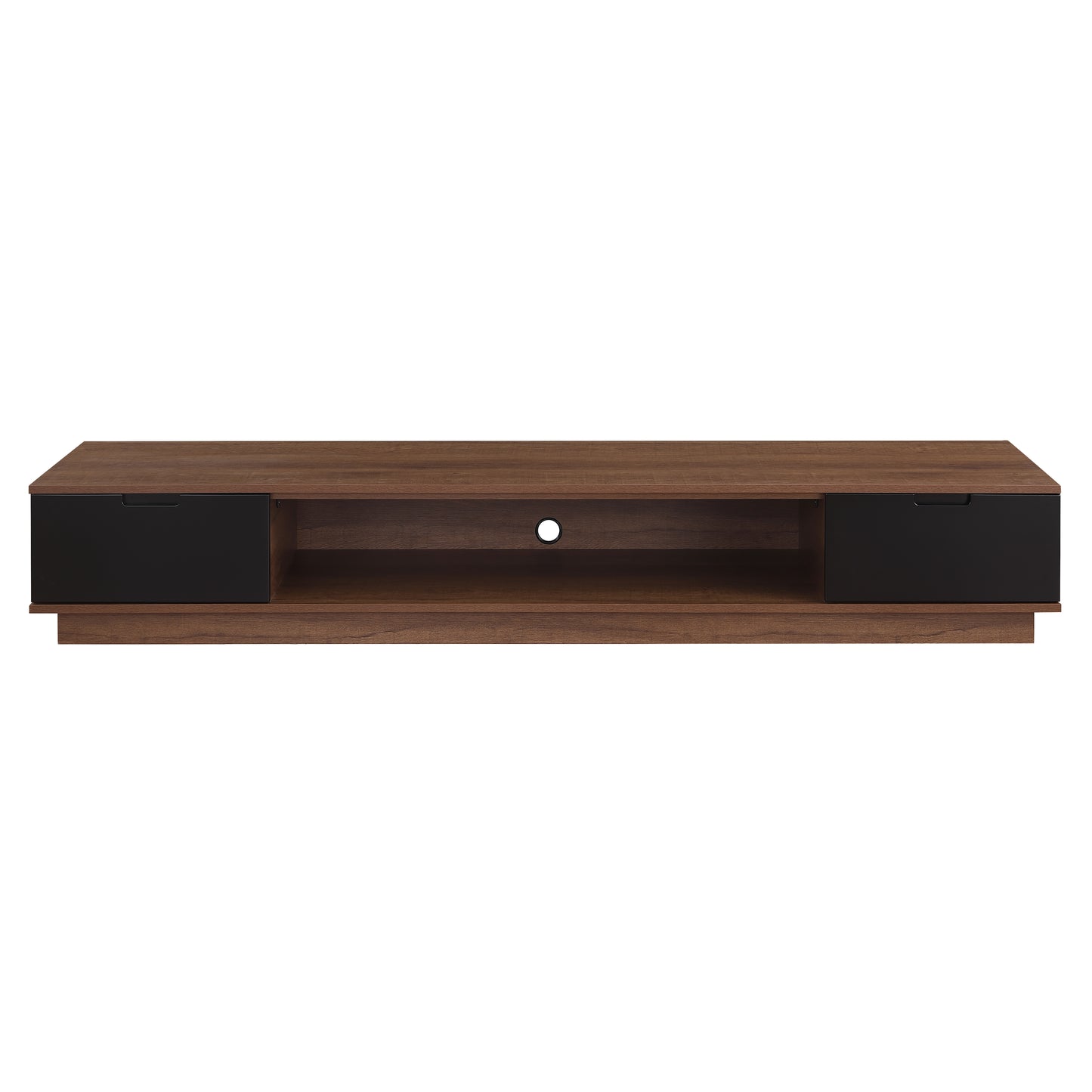 Tauris Rio Entertainment Center, TV Cabinet, Entertainment Unit 2200mm Low Line, Dark Oak Blank Background