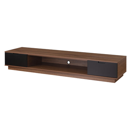 Tauris Rio Entertainment Center, TV Cabinet, Entertainment Unit 2200mm Low Line, Dark Oak Blank Background