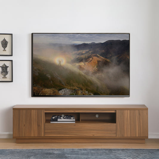 Tauris VICE2200WAL TV Unit – 2200mm Walnut Entertainment Cabinet with Sound bar Shelf