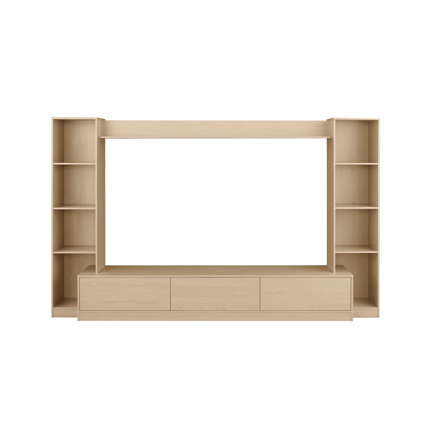 Tauris View Entertainment Center, TV Cabinet, 2900mm Media Center, Natural Oak