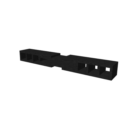 Tauris Astro Entertainment Cabinet, Extendable TV Unit, 317cm, Low Line Black Oak