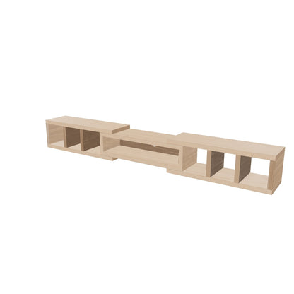 Tauris Astro Entertainment Cabinet, Extendable TV Unit, 317cm, Low Line Natural Oak