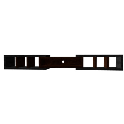 Tauris Astro Entertainment Cabinet, Extendable TV Unit, Extra Deep, 317cm, Low Line Black Oak Dark Oak