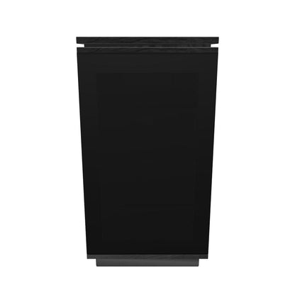 Tauris Broadway Media Storage Cabinet, Hi Fi Cabinet, Cloth Door Black Oak