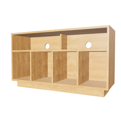 Tauris EDISON Media Stand 1200mm – Vinyl Record Storage & Component Cabinet in Red Oak Finish