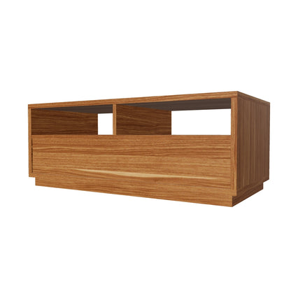 Tauris VICECTWAL Coffee Table – Walnut Finish with Drawer & Open Storage
