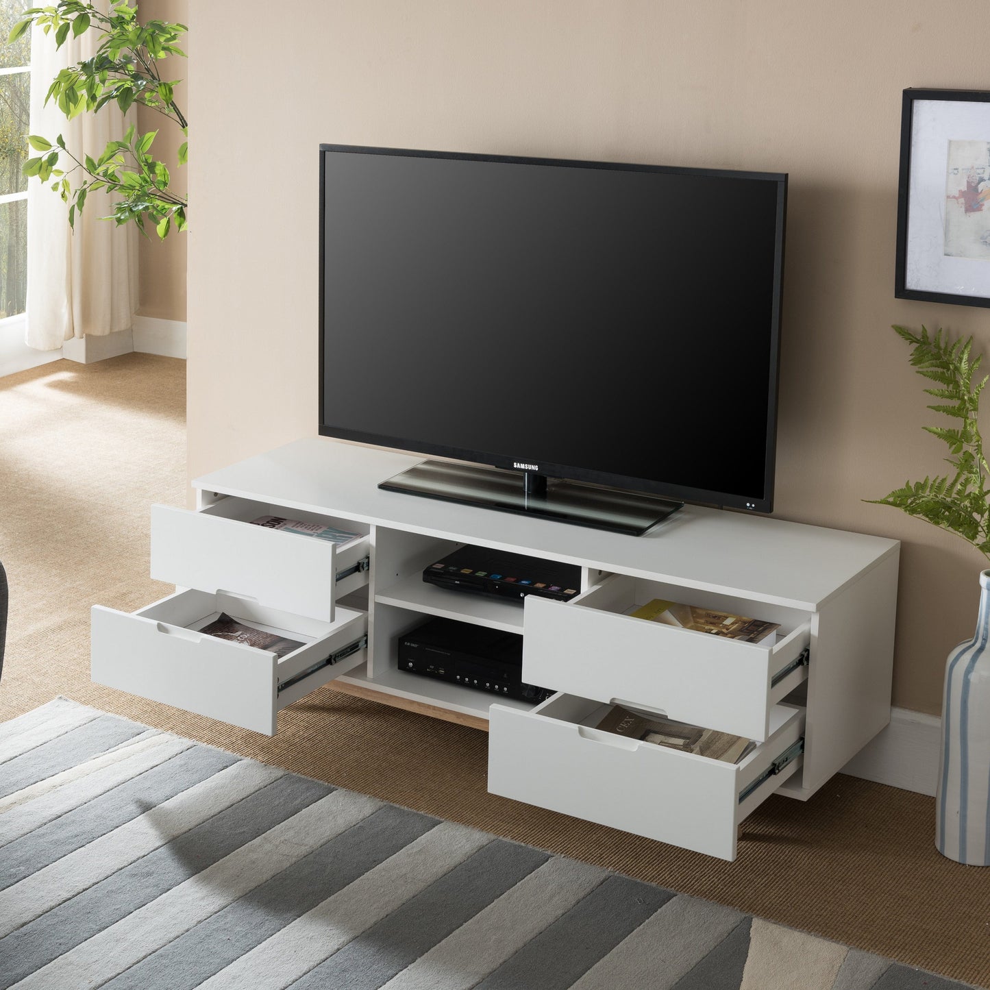 NOVA 1500 Entertainment Unit White by Tauris™ Furniture > Entertainment Centers & TV Stands HLS