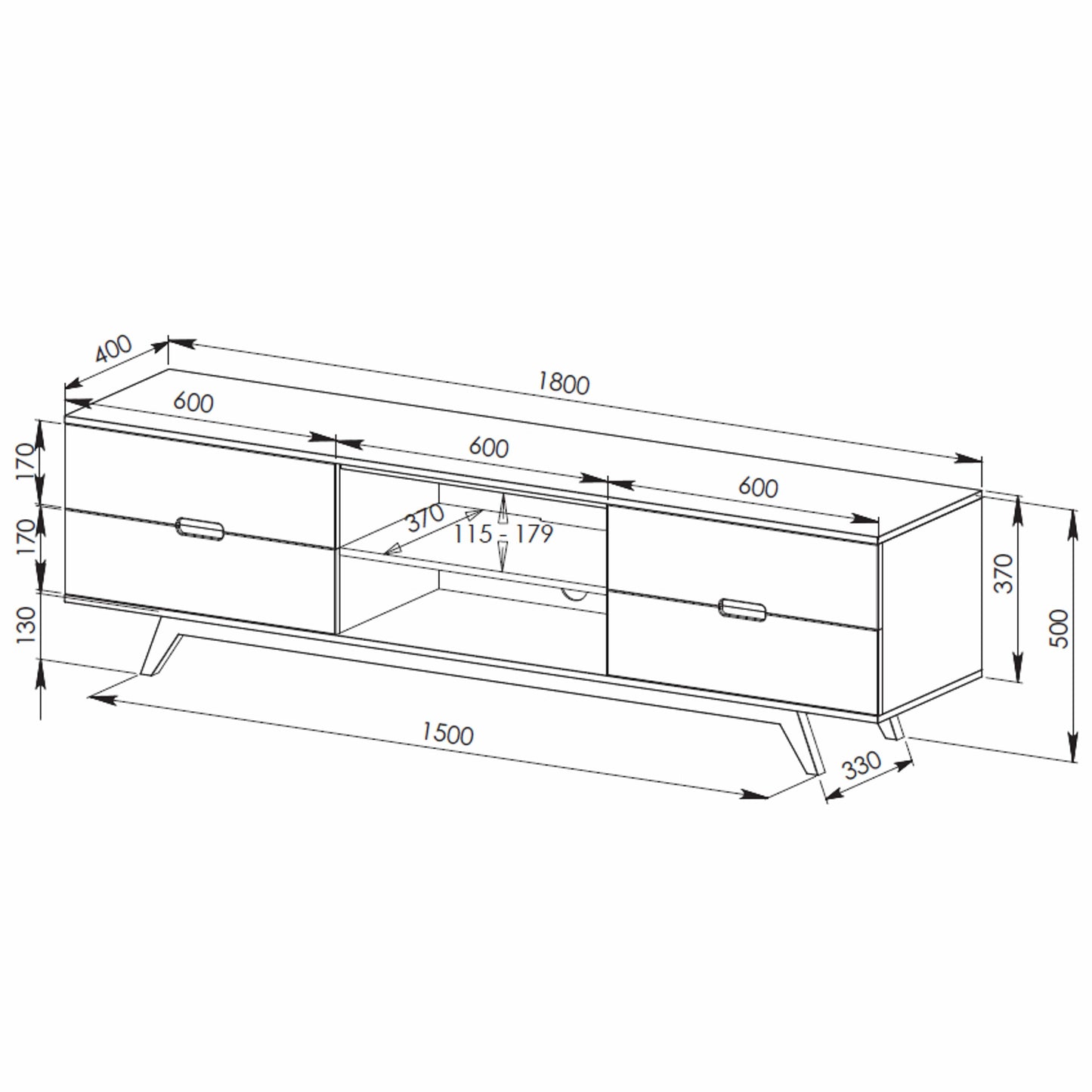 NOVA 1800 Entertainment Unit Grey by Tauris™ Furniture > Entertainment Centers & TV Stands HLS